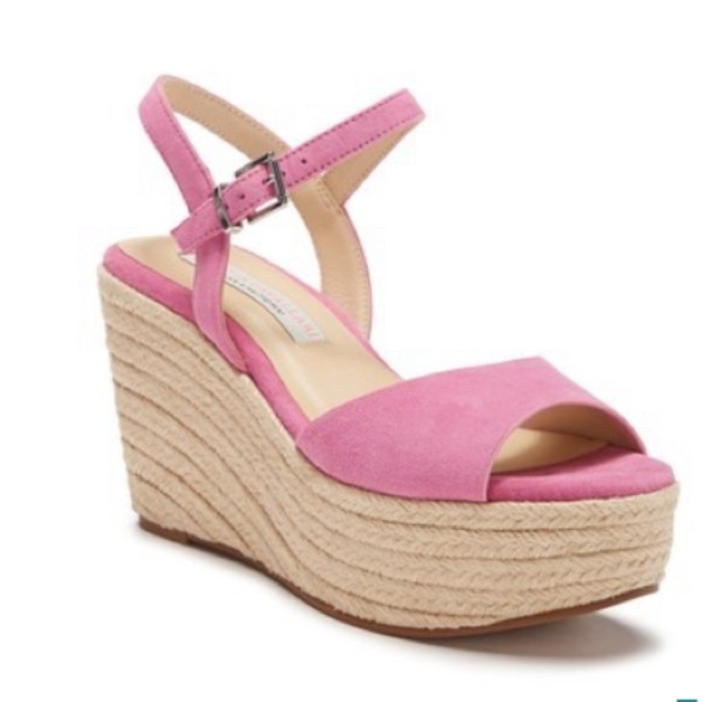 NEW Espadrille Wedge Sandal Pink 8.5